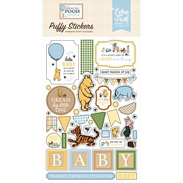 Echo Park Puffy Stickers, Winnie the Pooh Baby