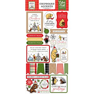Echo Park Chipboard Accents, Winnie The Pooh Christmas