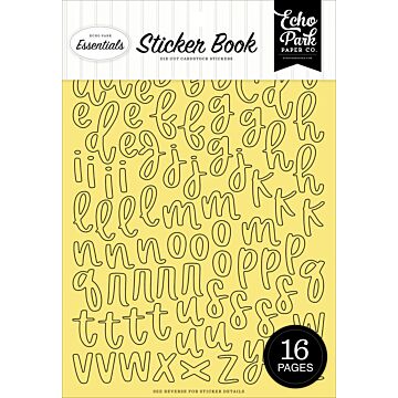 Echo Park Essentials Yellow Alpha Sticker Book