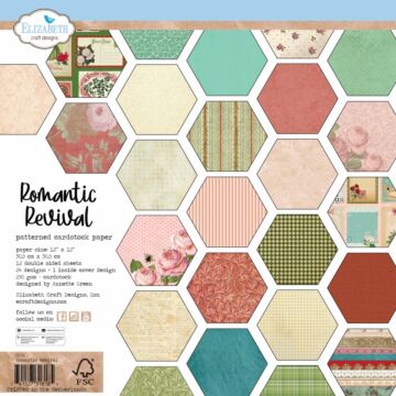 Elizabeth Craft Designs 12X12 Printed Cardstock Pack, Romantic Revival