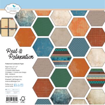 Elizabeth Craft Designs Everyday Memories Rest & Relaxation 12X12 Printed Cardstock Pack