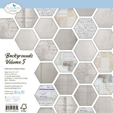 Elizabeth Craft Designs Backgrounds Volume 5 12x12 Printed Cardstock Pack