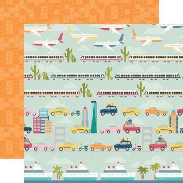 Simple Stories Going Places Double-Sided Cardstock 12"X12" Enjoy The Ride