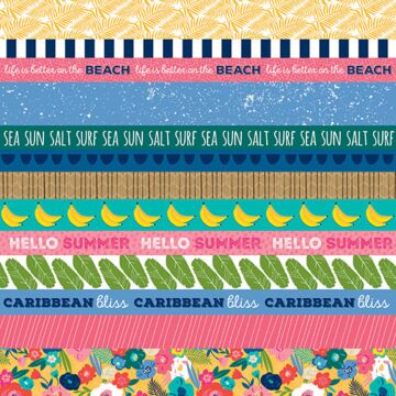 Bella BLVD Double Sided Paper - Island Escape - Borders