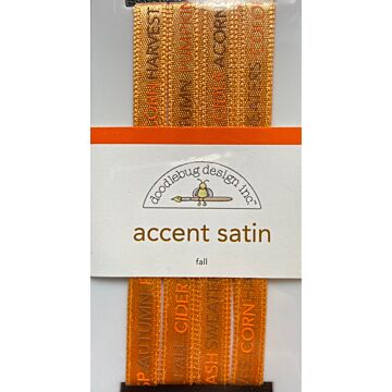 Doodlebug Ribbon - Accent Satin - Fall