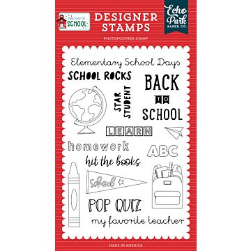 Echo Park First Day Of School: School Rocks Stamp Set