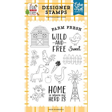 Echo Park Fun On The Farm: Wild and Free Stamp Set
