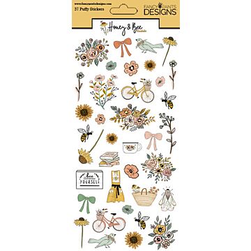 Fancy Pants Designs Puffy Stickers, Honey & Bee