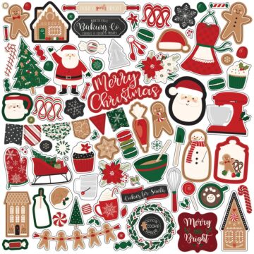 Echo Park A GINGERBREAD CHRISTMAS ELEMENT STICKER