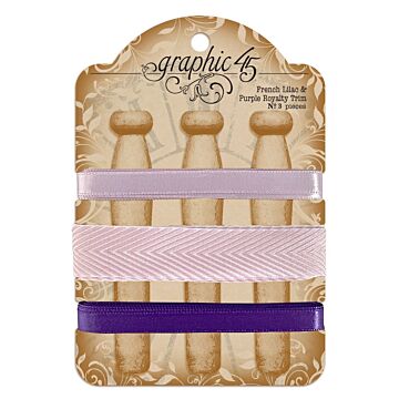 Graphic 45 Trim, French Lilac & Purple Royalty