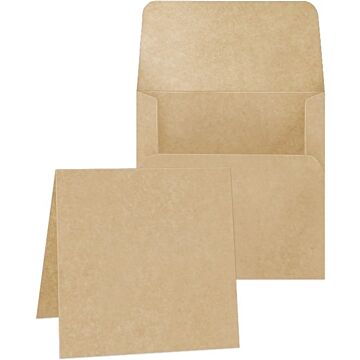 Graphic 45 Square 5 1/4" x 5 1/4" Cards with Envelopes, Kraft