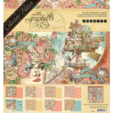Graphic 45 8X8 Collector's Edition Pack with Stickers, Imagine