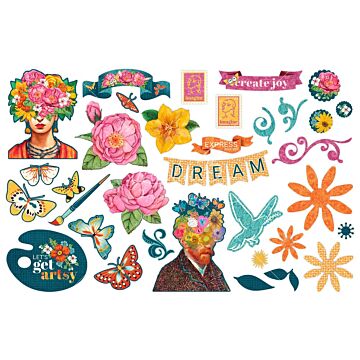 Graphic 45 Ephemera Assortment, Let's Get Artsy