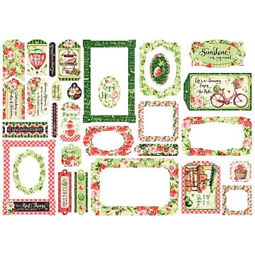 Graphic 45 Chipboard Tags & Frames, Sunshine on my Mind