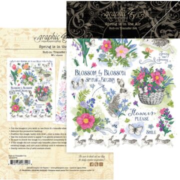 Graphic 45 Rub-on Transfers, Spring is in the Air
