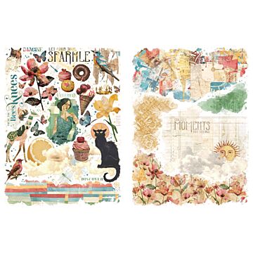 Graphic 45 Rub-on Transfers, Journaling Through Time