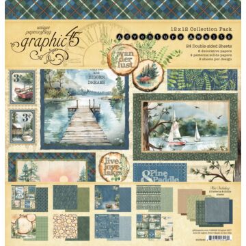Graphic 45 Adventure Awaits 12x12 Collection Pack