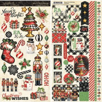 Graphic 45 Merry-ful Greetings Sticker Set