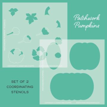 Honey Bee Stamps Stencil Set, Patchwork Pumpkin