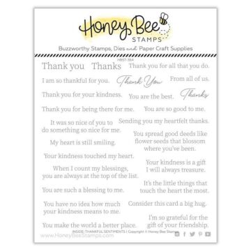 Honey Bee Stamps Clear Stamp, Inside: Thankful Sentiments