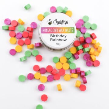 Honey Bee Stamps Bee Creative Honeycomb Wax Melts, Birthday Rainbow