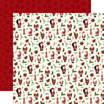 Echo Park - Here Comes Santa Claus - 12x12 Double sided - Deck The Halls