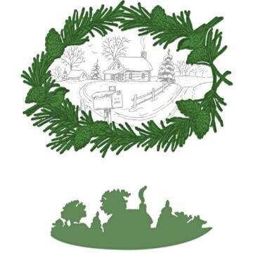 Heartfelt Creations Die, Snowy Pines - Snowy Pines Cabin