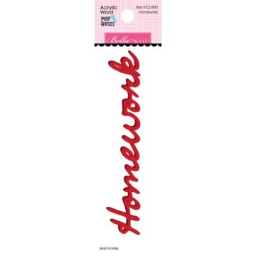 Bella BLVD - Acrylic Word - Pop Quiz - Homework