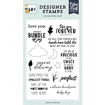 Echo Park It's A Boy: Love You Forever Stamp Set