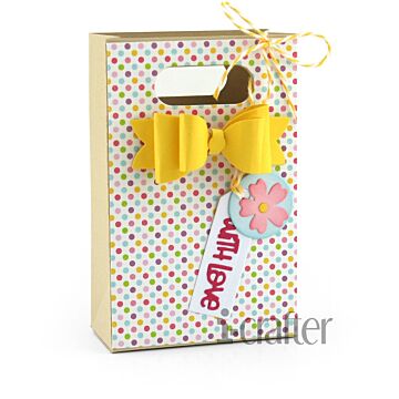 i-crafter Die, Bag With Bow by Lori Whitlock