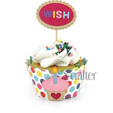 i-crafter Die, Cupcake Wrapper by Lori Whitlock
