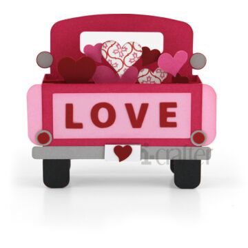 i-crafter Die, Box Card Truck Hearts by Lori Whitlock