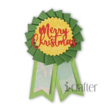 i-crafter Die, Ribbon Rosette Christmas Add-on by Lynda Kanase