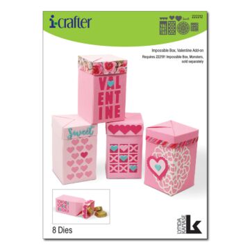 i-crafter Die, Impossible Box Valentine Add-on by Lynda Kanase