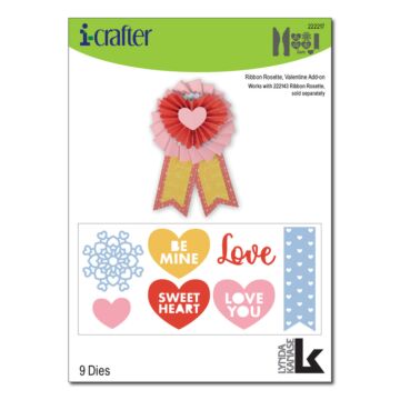 i-crafter Die, Ribbon Rosette Valentine Add-on by Lynda Kanase