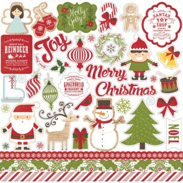 Echo Park I LOVE CHRISTMAS ELEMENT STICKER