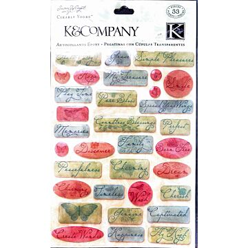 K&Company Susan Winget Clearly Yours Epoxy - SW Nature Word
