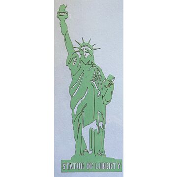 Scrapbook Customs - Statue of Liberty (Laser)-Green