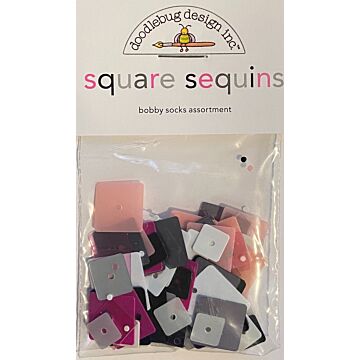 Doodlebug - Square Sequins - Bobby Sock Assortment