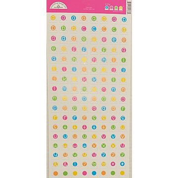 Doodlebug - Tiny Tabs - Cardstock Stickers - Bright
