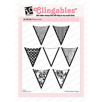 Impression Obsession Cling Stamp, Pennant