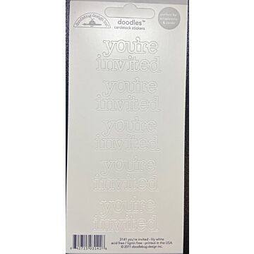 Doodlebug: Doodles - You're Invited Cardstock Stickers (Lily White)