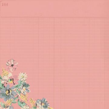 Kaisercraft 12X12 Patterned Paper, Le Belle - Floral Ledger