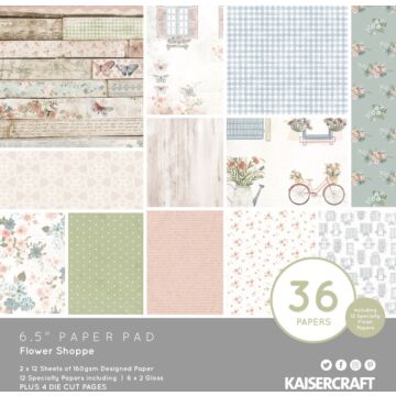 Kaisercraft 6.5" Paper Pad, Flower Shoppe