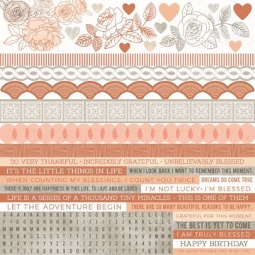 Kaisercraft Stickers, 12X12 - Peachy