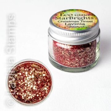 Lavinia Stamps StarBrights Eco Glitter Christmas Tinsel 13.5g glass jar discontinued