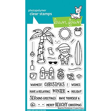 Lawn Fawn Clear Stamp, Beachy Christmas