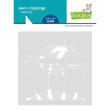 Lawn Fawn Stencils, Beach Sunset