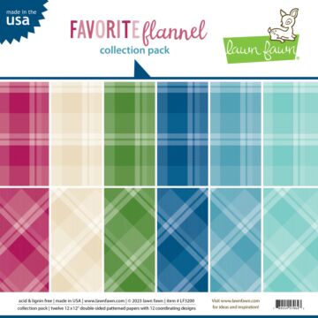 Lawn Fawn 12X12 Collection Kit, Favorite Flannel