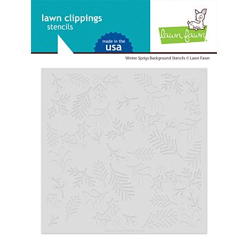Lawn Fawn Stencil Pack, Winter Sprigs Background